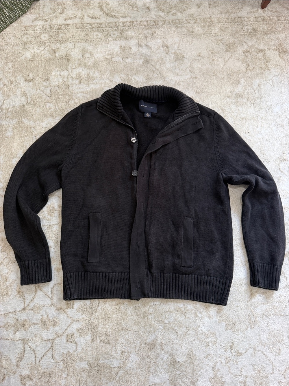 Banana Republic Black Shawl Collar Cardigan